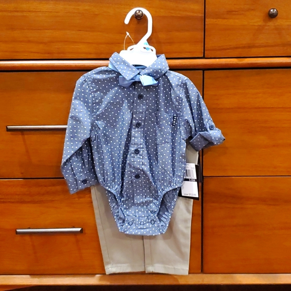 NWT DKNY 3 piece Dress Shirt Set